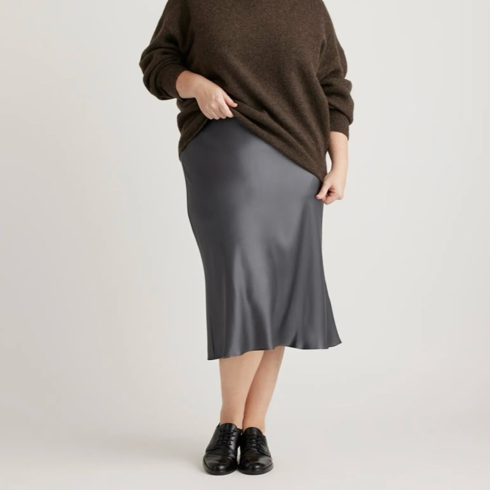 Quince Silk Midi Skirt